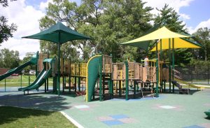 Multi-Colored Tiles for playground surfacing